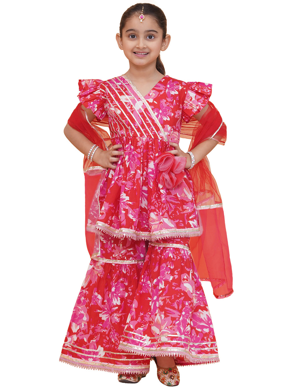 UC Printed Kurta & Sharara with Dupatta