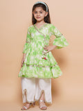 UC Cotton Woven Three Fourth Sleeves Lace Embellished Kurta & Plazzoo Set