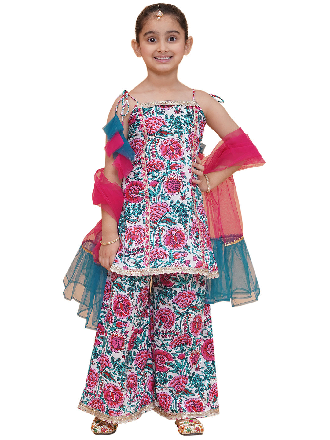 UC Printed Kurta & Sharara with Dupatta