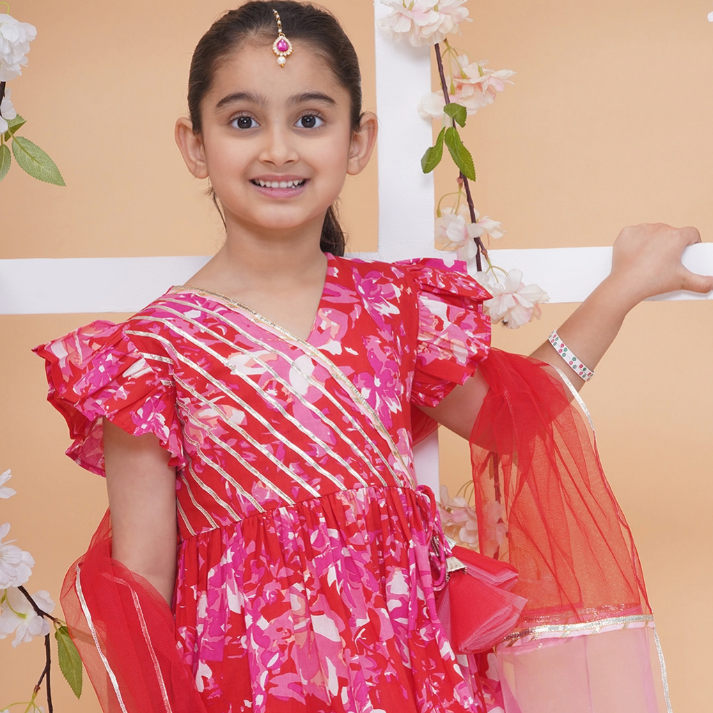 UC Printed Kurta & Sharara with Dupatta