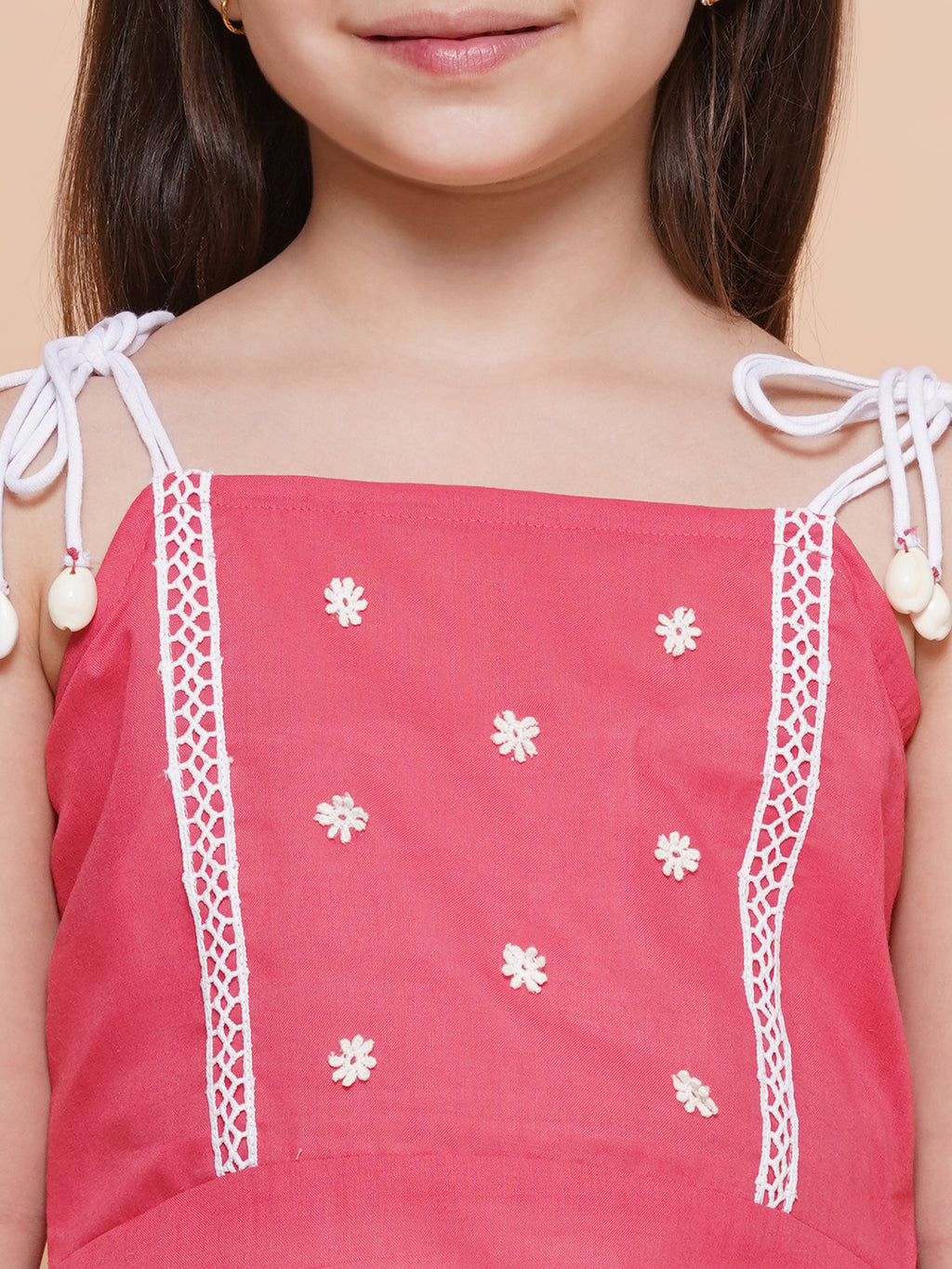 UC Cotton Woven Sleeveless Embroidered Kurta & Plazzoo