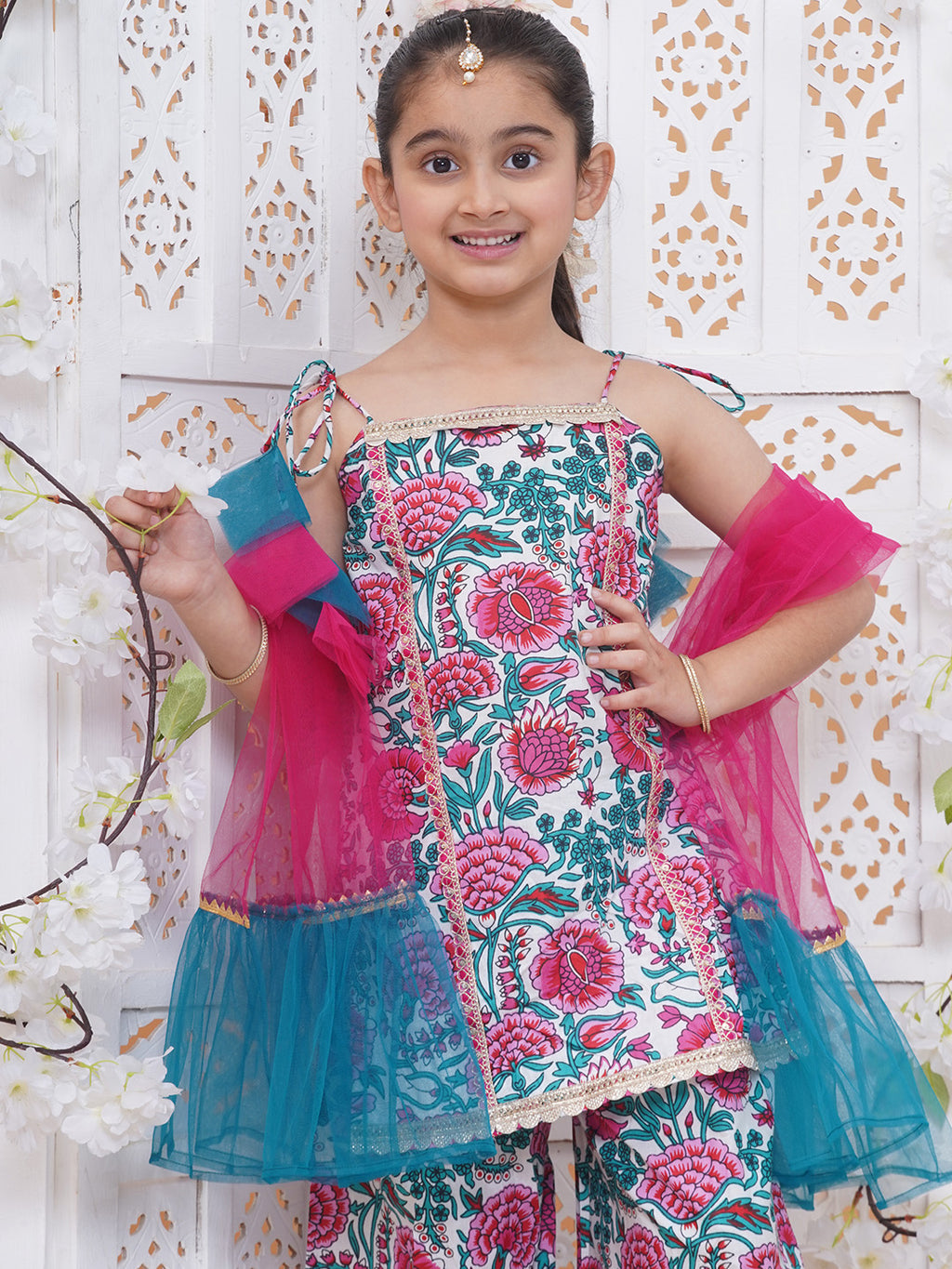 UC Printed Kurta & Sharara with Dupatta