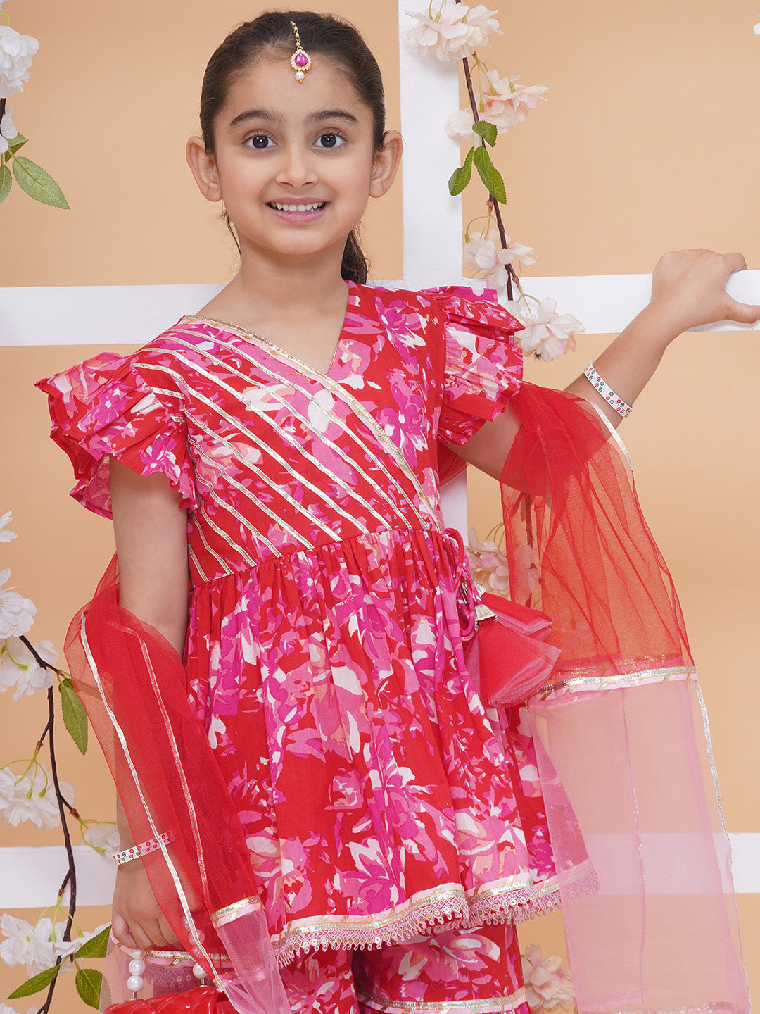 UC Printed Kurta & Sharara with Dupatta