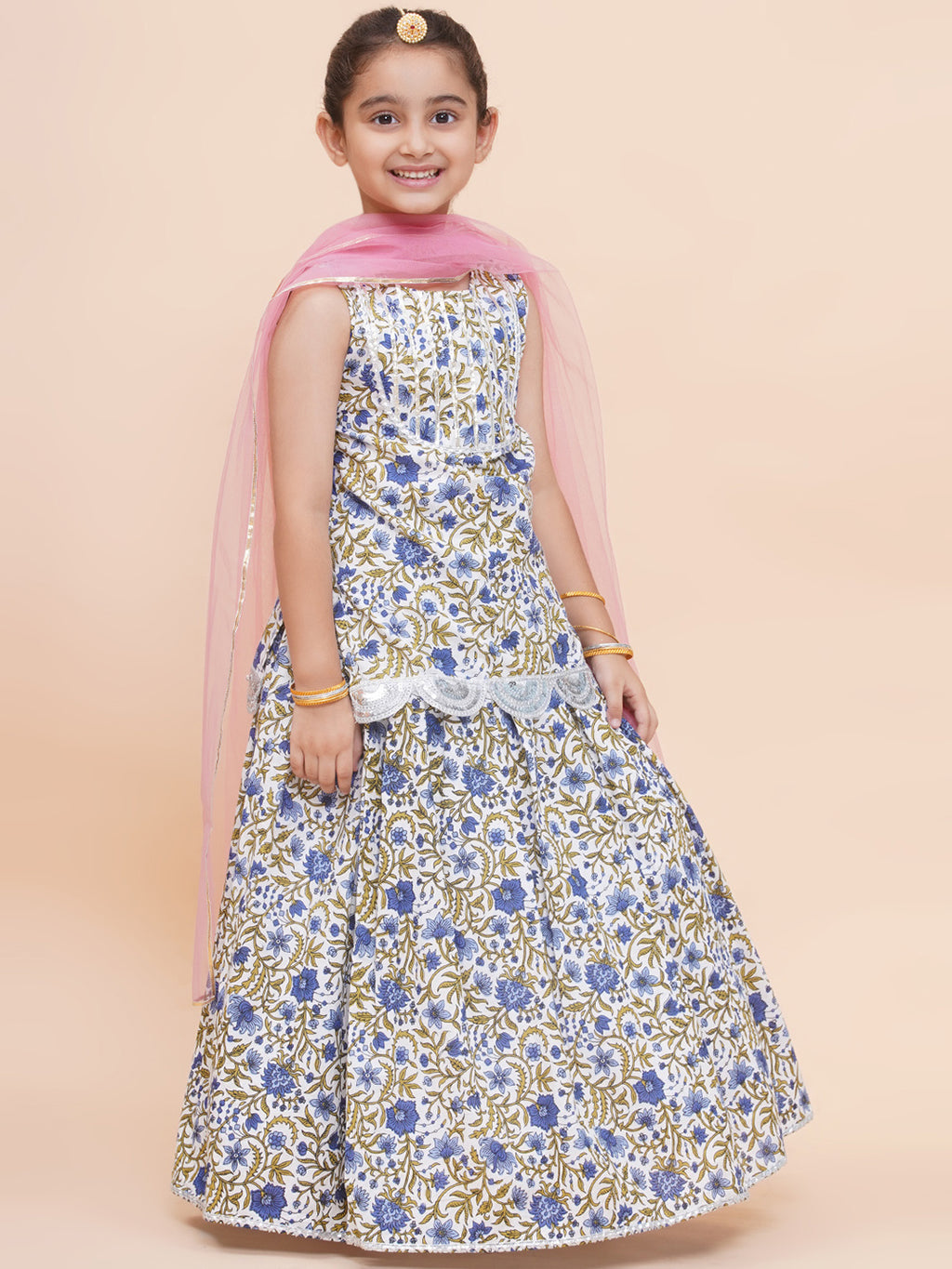Printed Lehenga Kurta with Dupatta