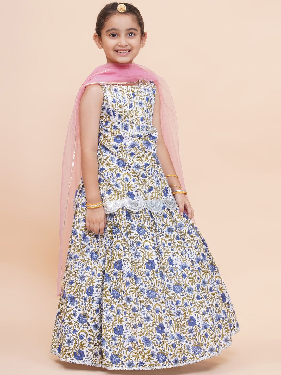 Printed Lehenga Kurta with Dupatta