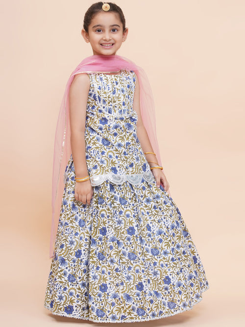 Printed Lehenga Kurta with Dupatta