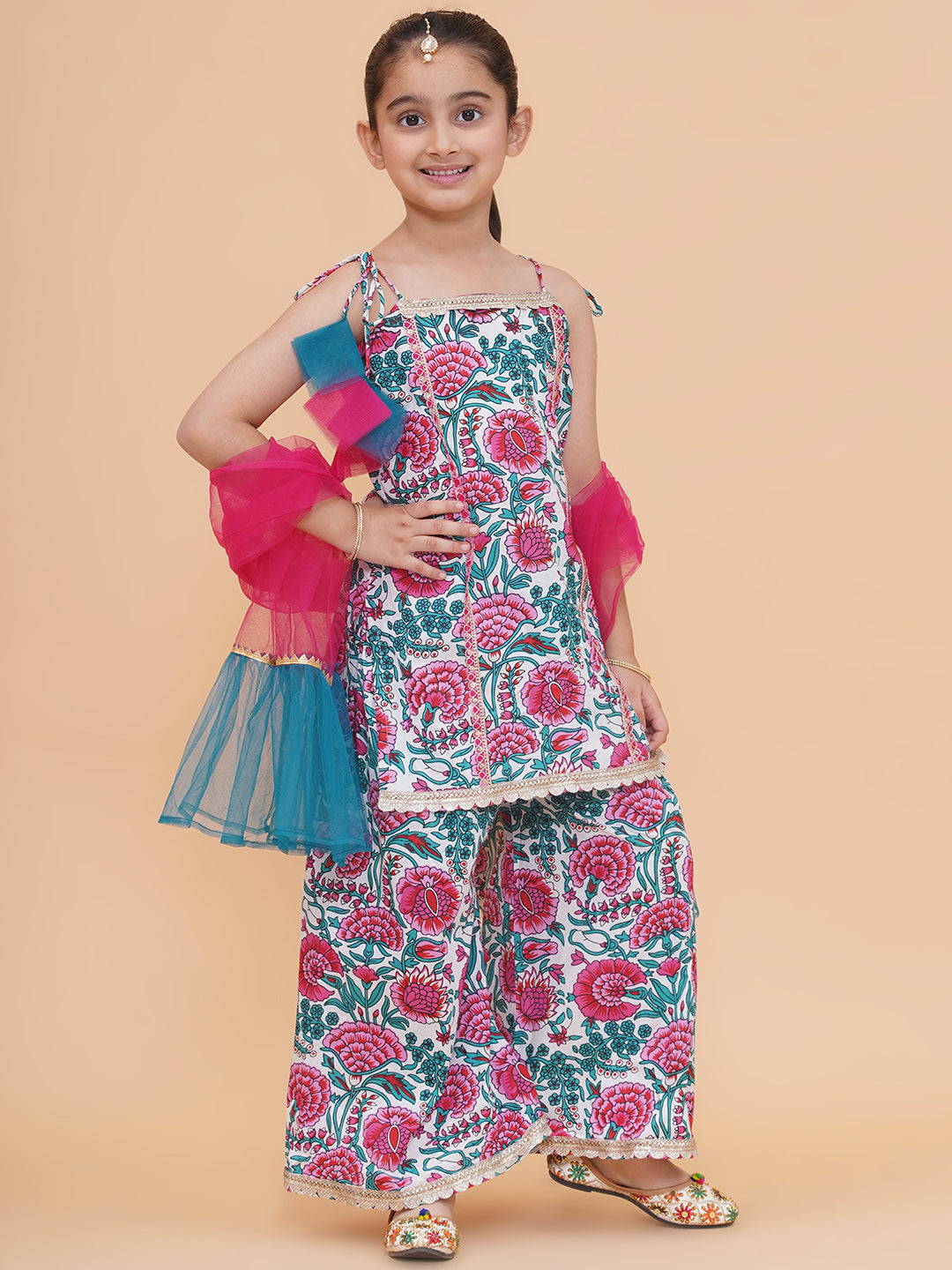 UC Printed Kurta & Sharara with Dupatta