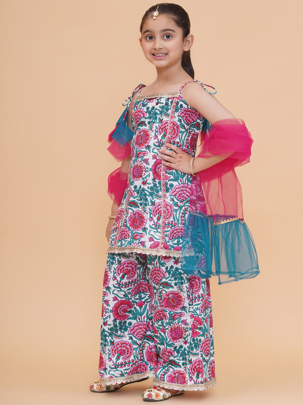 UC Printed Kurta & Sharara with Dupatta