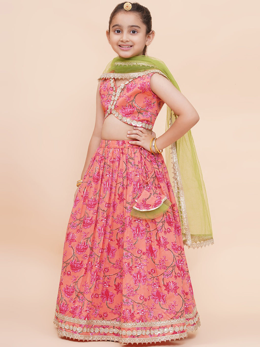 UC Printed Lehenga Choli with Dupatta