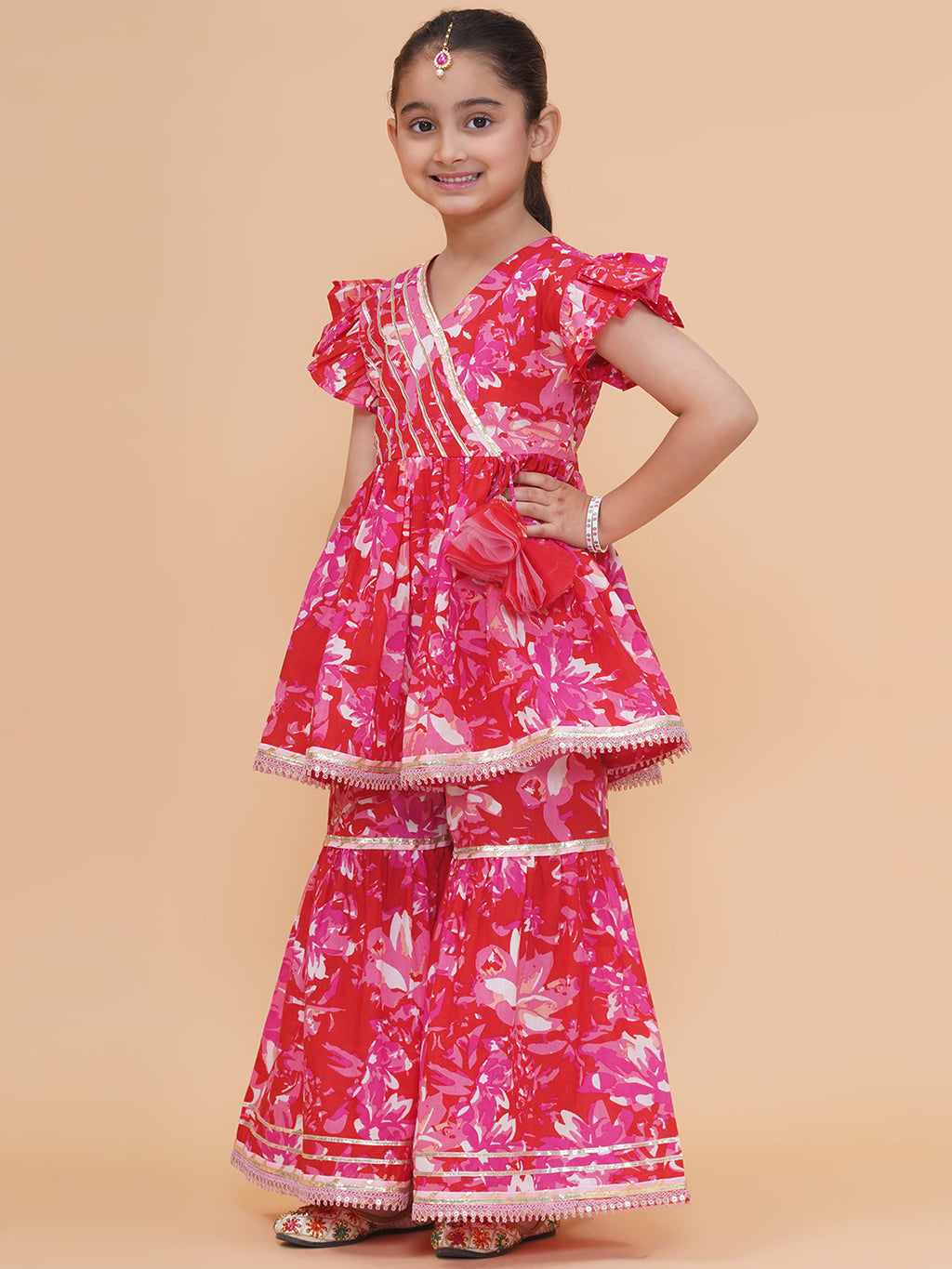 UC Printed Kurta & Sharara with Dupatta