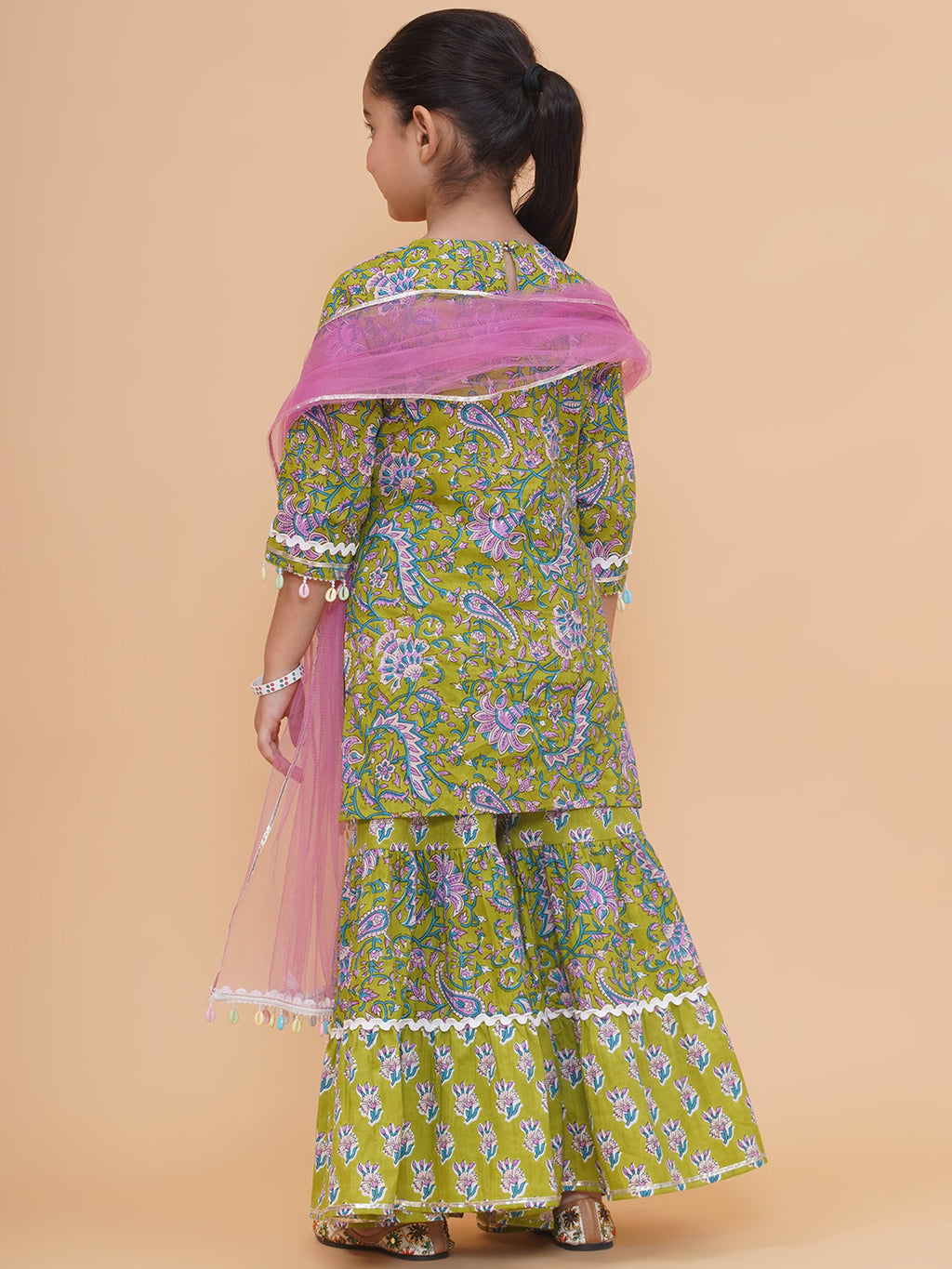 UC Printed Kurta & Sharara with Dupatta