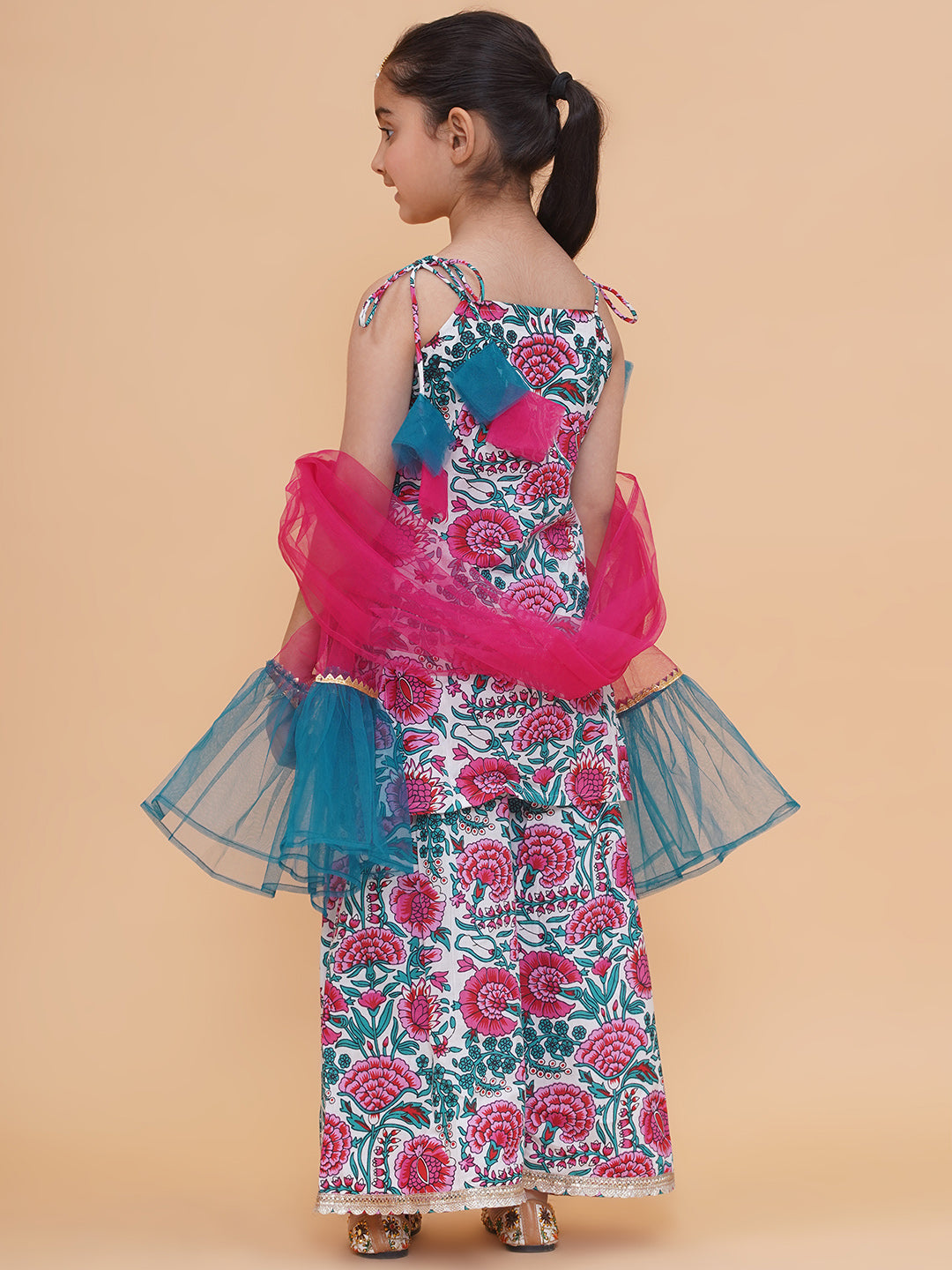 UC Printed Kurta & Sharara with Dupatta