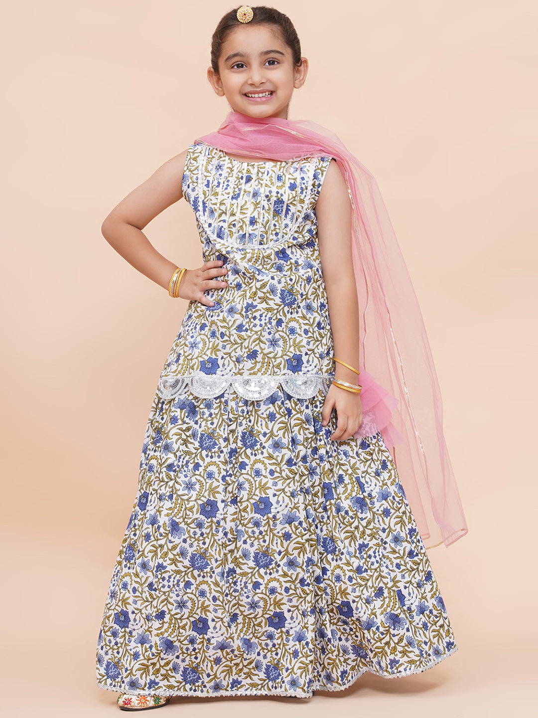 Printed Lehenga Kurta with Dupatta