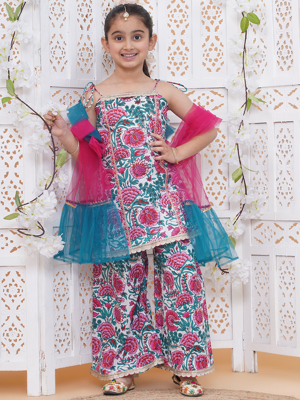UC Printed Kurta & Sharara with Dupatta