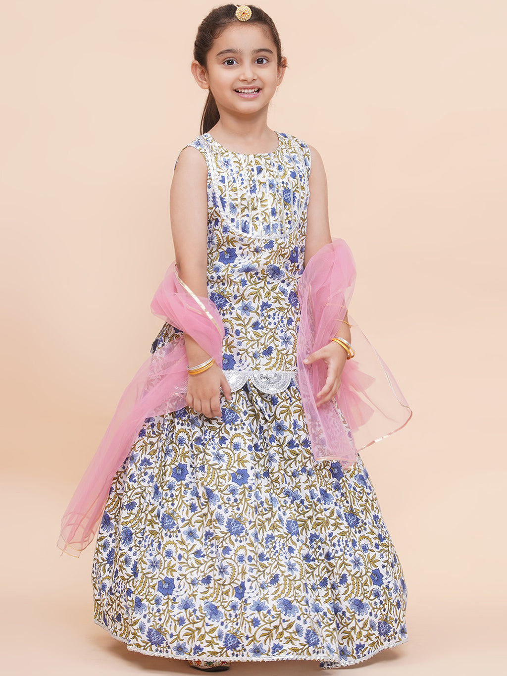 Printed Lehenga Kurta with Dupatta