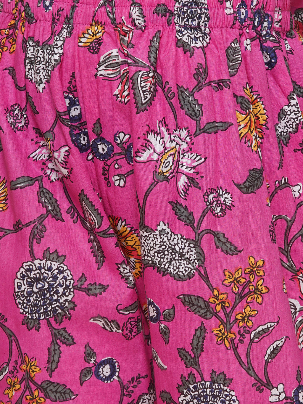 UC Cotton woven Three Fourth Sleeves Floral Printed Lace Embellished Kurta & Garara Set
