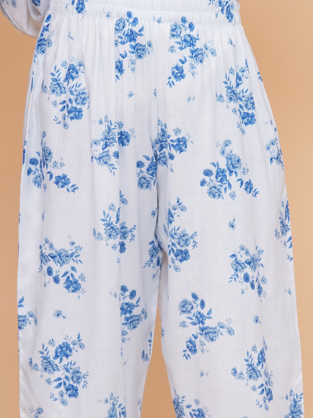 UC Printed White Kurta & Plazzo with Dupatta