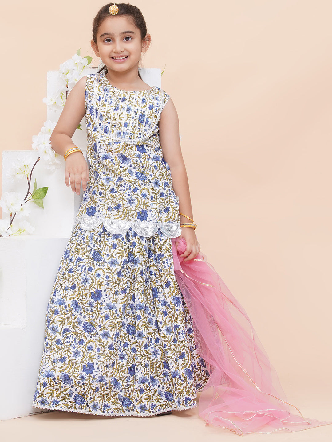 Printed Lehenga Kurta with Dupatta