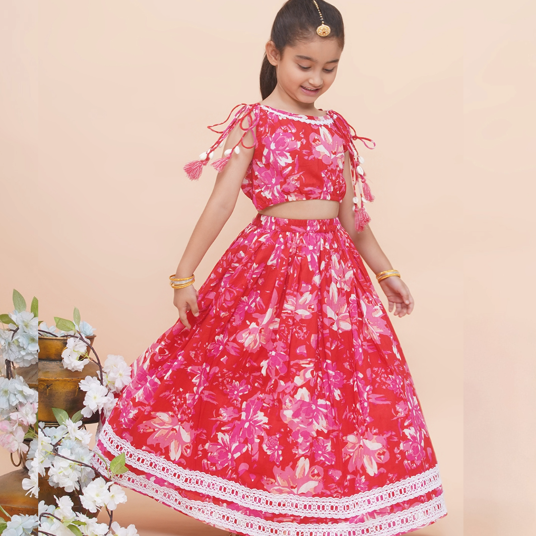 UC Printed Lehenga with Top